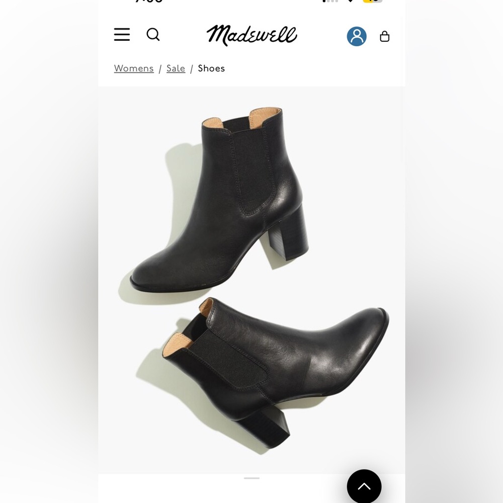 Madewell Laura Chelsea Boot in Black Leather